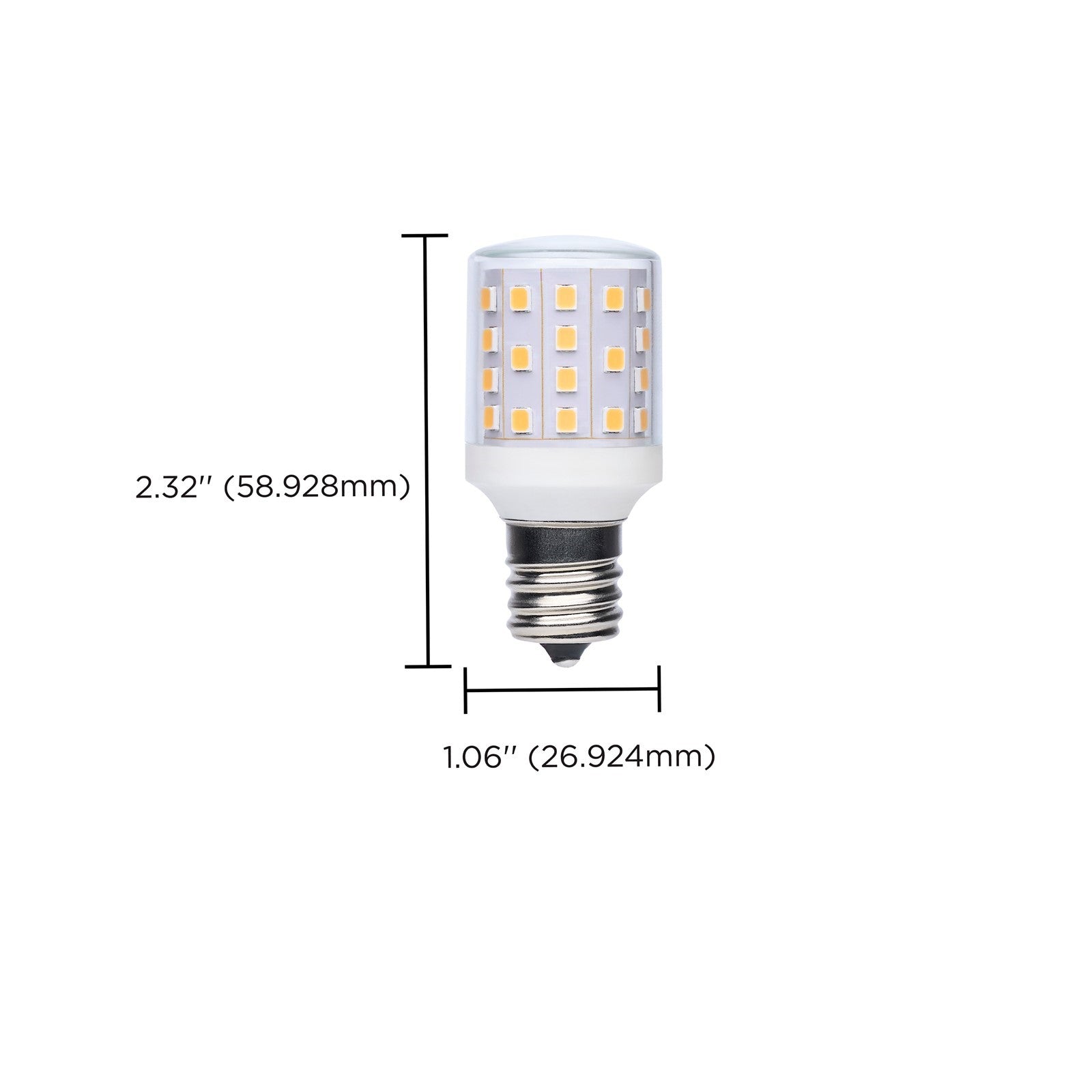 Nuvo Lighting S11203 3.5W T14 LED Bulb | Clear Glass, 3000K Soft White | E17 Intermediate Base for Refrigerators & Appliances | Model S11203
