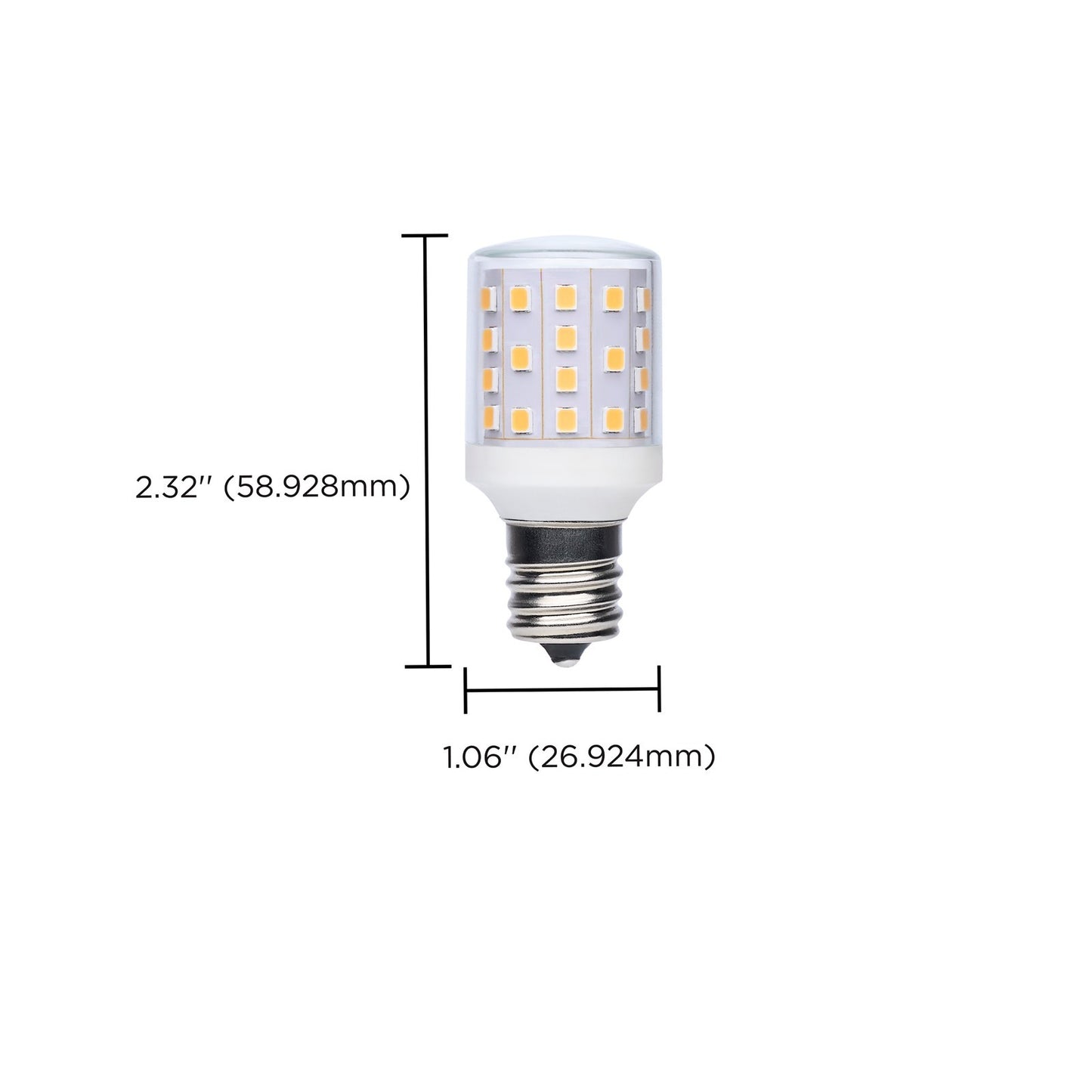 Nuvo Lighting S11204 3.5W T14 LED Refrigerator Bulb | Clear Glass, 5000K Daylight | Appliance & Enclosed Fixture | 420 Lumens, Dimmable | Model S11204