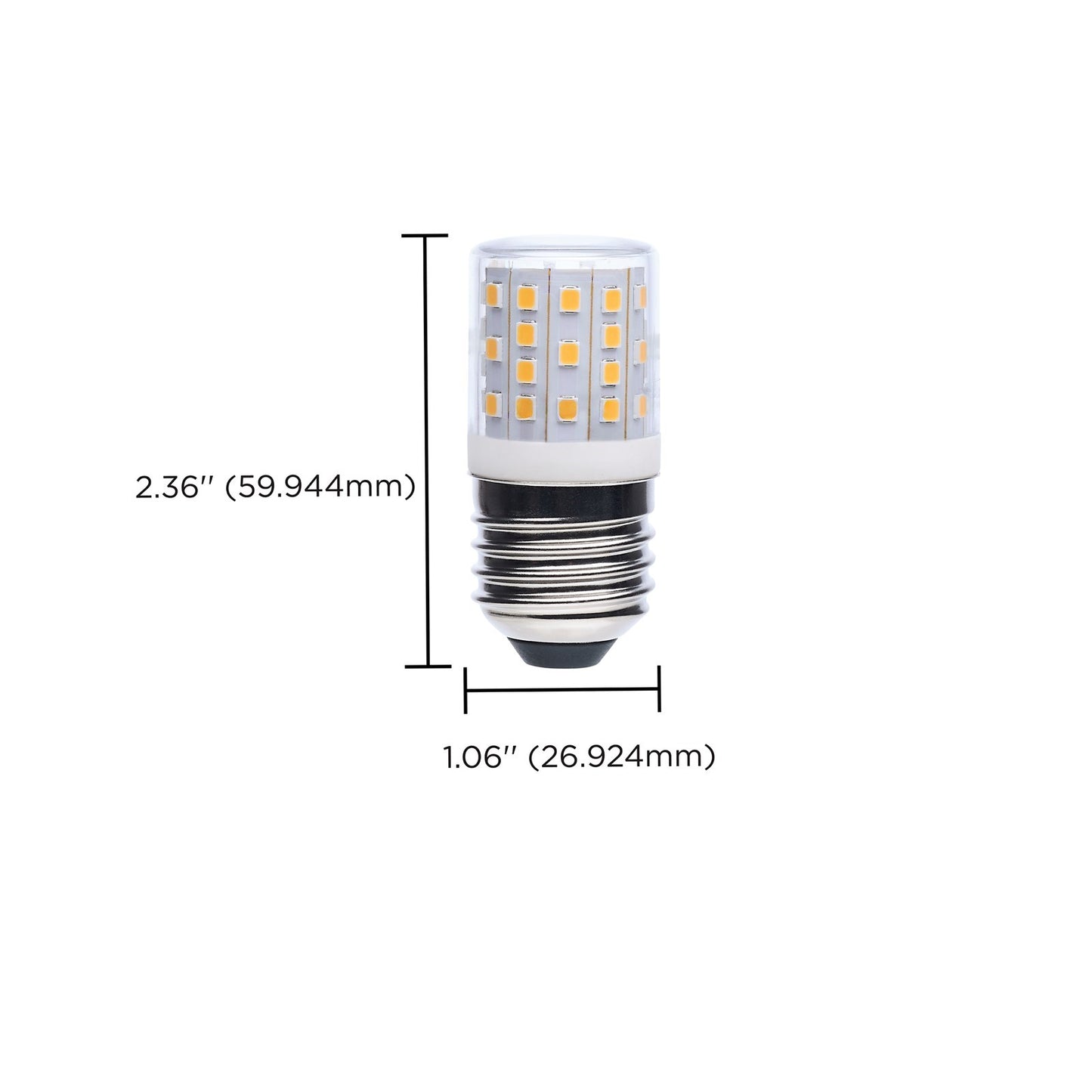 Nuvo Lighting S11208 3.5W T14 LED Bulb | Clear Glass, 5000K Daylight | Refrigerator & Appliance Lighting | 420 Lumens, 90 CRI, E27 Base | Model S11208