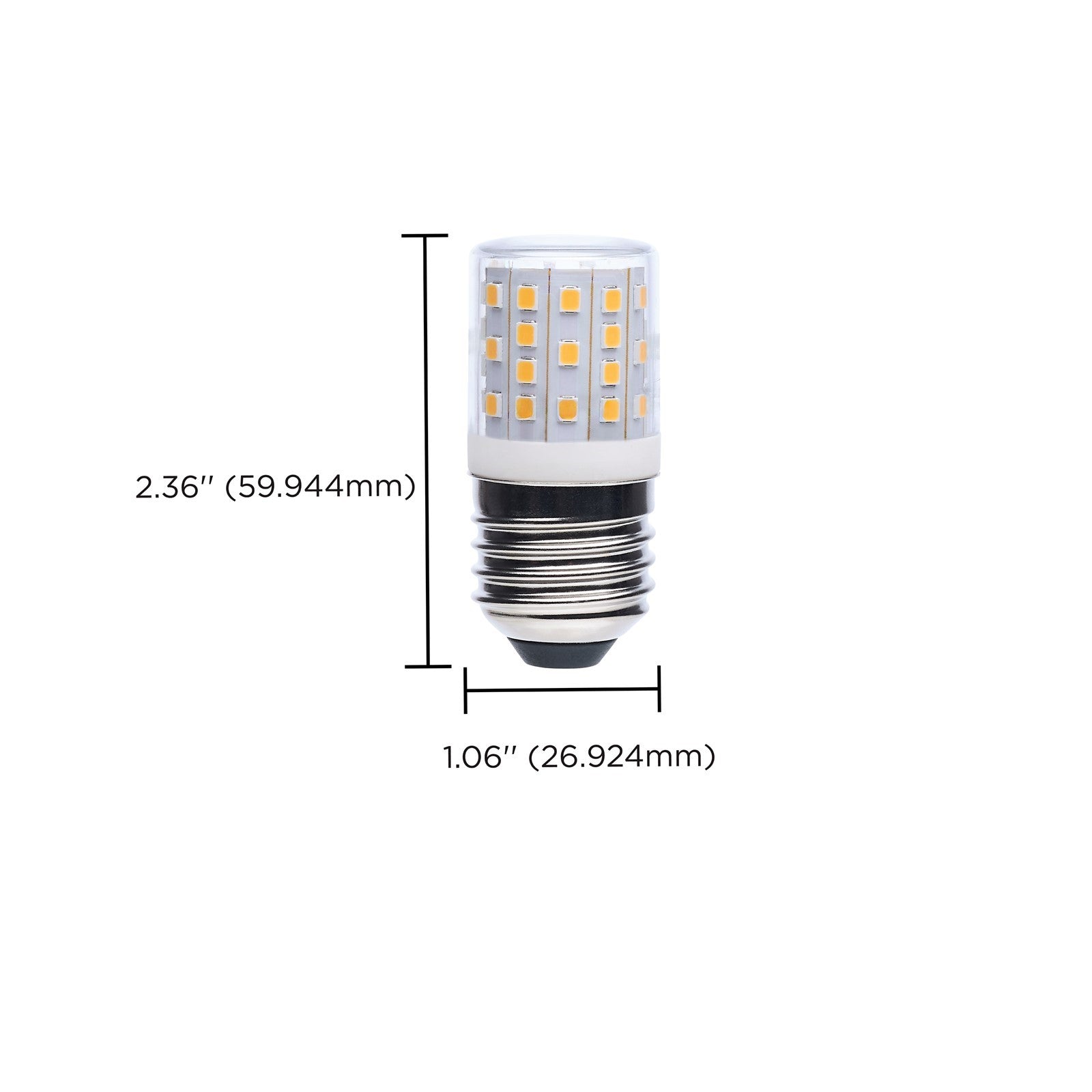 Nuvo Lighting S11208 3.5W T14 LED Bulb | Clear Glass, 5000K Daylight | Refrigerator & Appliance Lighting | 420 Lumens, 90 CRI, E27 Base | Model S11208