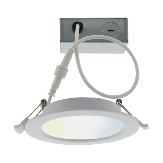 Nuvo Starfish 5in Round Smart Downlight | Modern White Direct Wire | Wet Location Bathroom & Covered Patio | 2700-5000K Tunable White | Model S11261