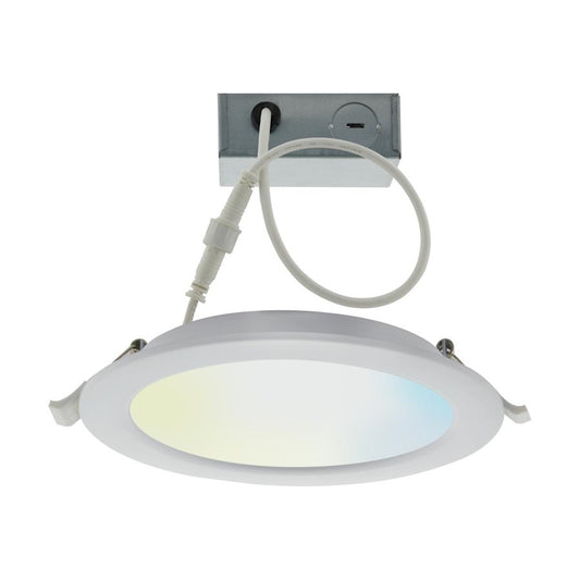 Nuvo Lighting Starfish 7in 1-Light LED Downlight | Modern White Tunable White | Kitchen & Bathroom Ceiling Light | 7 x 7 x 2 in | Model S11262