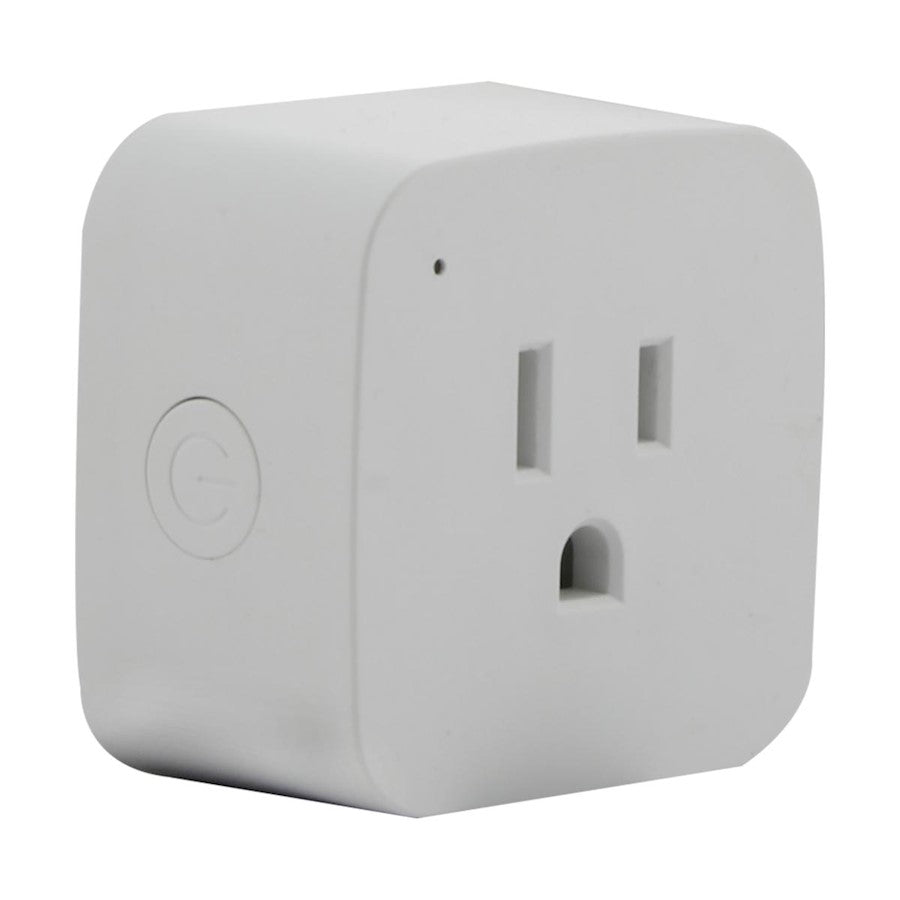 Nuvo Lighting Starfish 2-Pack Smart Plug | Modern White Wi-Fi Outlet | Living Room & Bedroom Appliance Control | 2 x 2 x 2 in | Model S11269