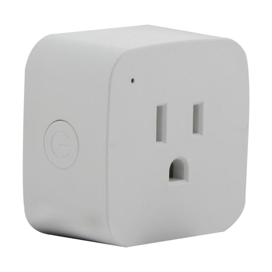 Nuvo Lighting Starfish 2-Pack Smart Plug | Modern White Wi-Fi Outlet | Living Room & Bedroom Appliance Control | 2 x 2 x 2 in | Model S11269