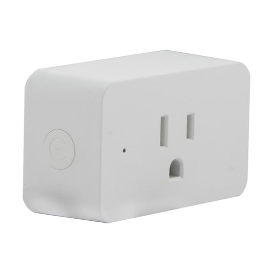 Nuvo Lighting Starfish WiFi Smart Plug | Modern White 15A Outlet | Living Room & Bedroom Appliance Control | 2.87 x 1.69 x 1.97 in | Model S11270