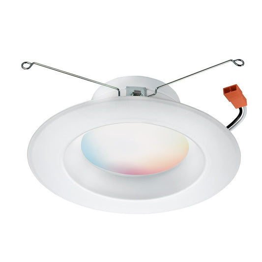 Nuvo Lighting Starfish 7in Smart LED Recessed Downlight | Modern White Finish RGB+Tunable White | Bathroom & Kitchen Recessed Light | 800 | Model S11286