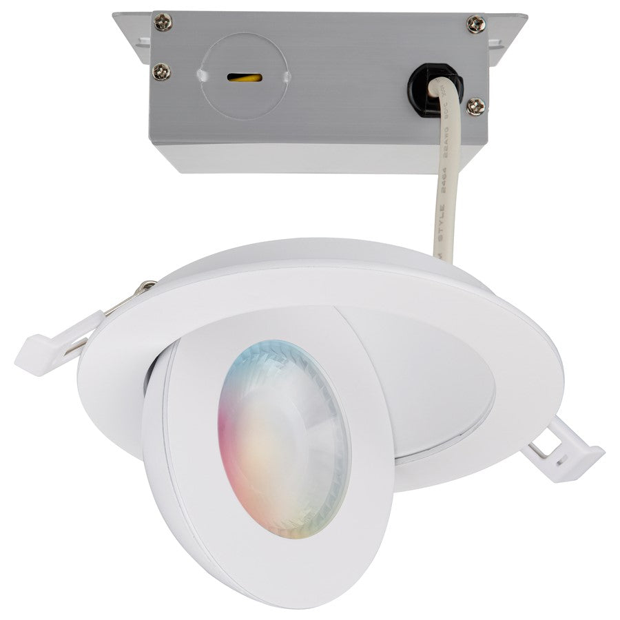 Nuvo Lighting Starfish 4in Smart LED Downlight | White Trim, RGB+Tunable White 2700K-5000K | Kitchen, Bathroom & Living Room | 9W 750lm | Model S11293R1
