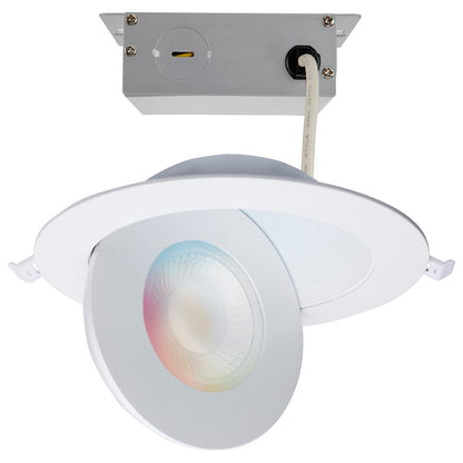 Nuvo Starfish 6in 15W Smart LED Downlight | White Trim RGB and Tunable White | Kitchen & Living Room Recessed Lighting | 1250 Lumens | Model S11295R1