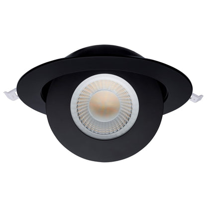 Nuvo Lighting Starfish 6in Smart LED Downlight | Black Trim Integrated LED | Damp-Rated Kitchen & Bathroom Recessed Light | 15W 1250LM | Model S11296R1