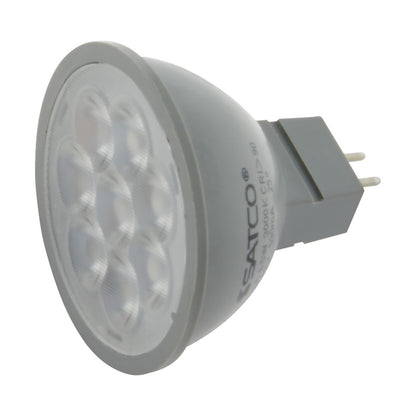 Nuvo Satco 6W MR16 LED Bulb 3000K 550 Lumens | Dimmable Gray GU5.3 Bi-Pin | Accent & Downlight Fixtures | 1.97 x 1.78 in | Model S11341