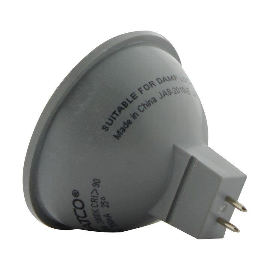 Nuvo Satco 6W MR16 LED Bulb 3000K 550 Lumens | Dimmable Gray GU5.3 Bi-Pin | Accent & Downlight Fixtures | 1.97 x 1.78 in | Model S11341