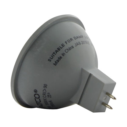 Nuvo Satco 6W MR16 LED Bulb 3000K 550 Lumens | Dimmable Gray GU5.3 Bi-Pin | Accent & Downlight Fixtures | 1.97 x 1.78 in | Model S11341