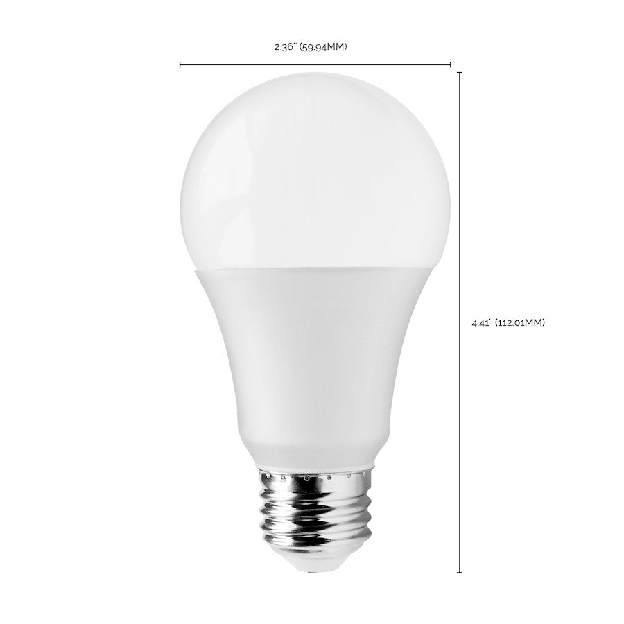 Nuvo Satco 12W A19 LED 5000K/75W Replacement | White Enclosed Fixture Rated | Indoor & Damp Location Bulbs | 1100 Lumens, 80 CRI, 10000 Hrs | Model S11438