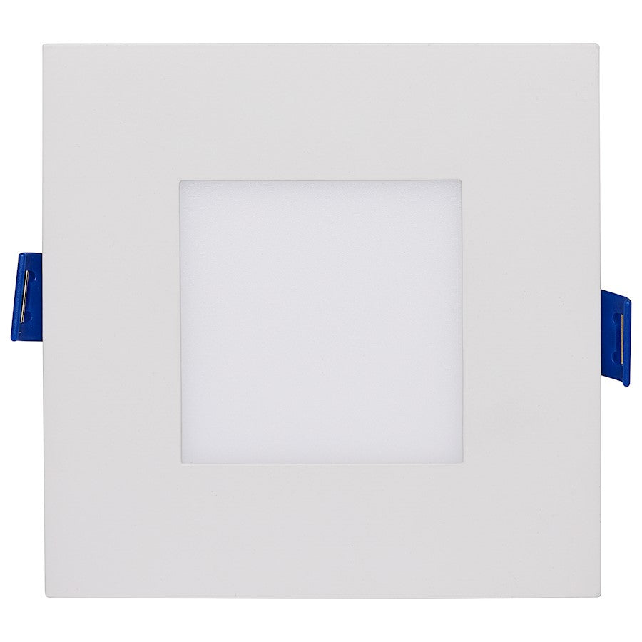 Nuvo Lighting Starfish 4in Square Smart Downlight | White Finish, Tunable White & RGB | Kitchen, Bathroom & Covered Patio | 540 Lumens, 9W | Model S11561