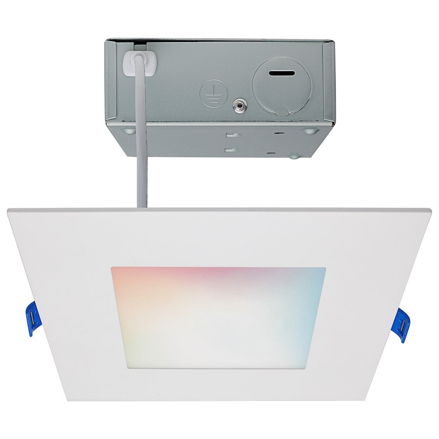 Nuvo Lighting Starfish 6in Square Smart LED Downlight | Tunable White & RGB Color Changing | Wet Location Bathroom & Covered Patio | 750 | Model S11563