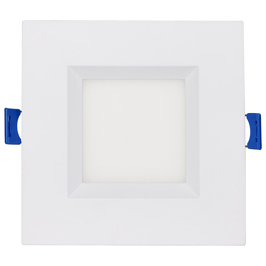Nuvo Lighting Satco 4in Square 9W LED Smart Downlight | White Smooth Baffle | Bathroom & Covered Patio Recessed Light | 540 Lumens Tunable | Model S11565
