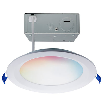 Nuvo Lighting Satco STARFISH 6in 12W Smart LED Recessed Downlight | Smooth Baffle White Finish | Wet Location Kitchen & Bathroom | 750 | Model S11566