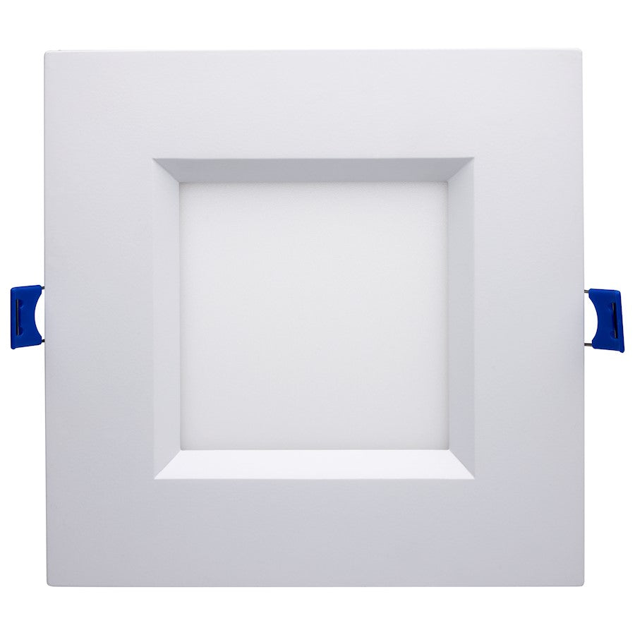 Nuvo Lighting Satco 6in Square 12W LED Smart Downlight | White Smooth Baffle | Kitchen & Living Room Recessed Lighting | 750 Lumens | Model S11567