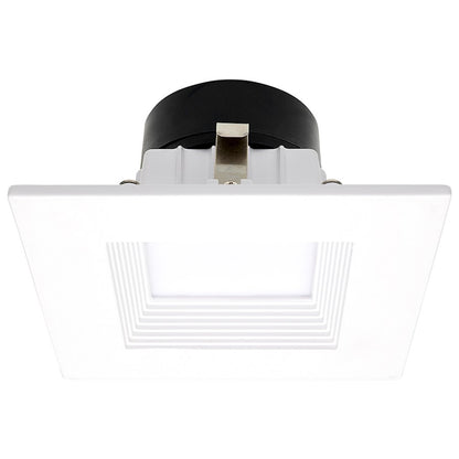 Nuvo Lighting Satco STARFISH 4in Square LED Retrofit Downlight | Smart RGB+Tunable White White Trim | Bathroom & Covered Patio Recessed | Model S11569