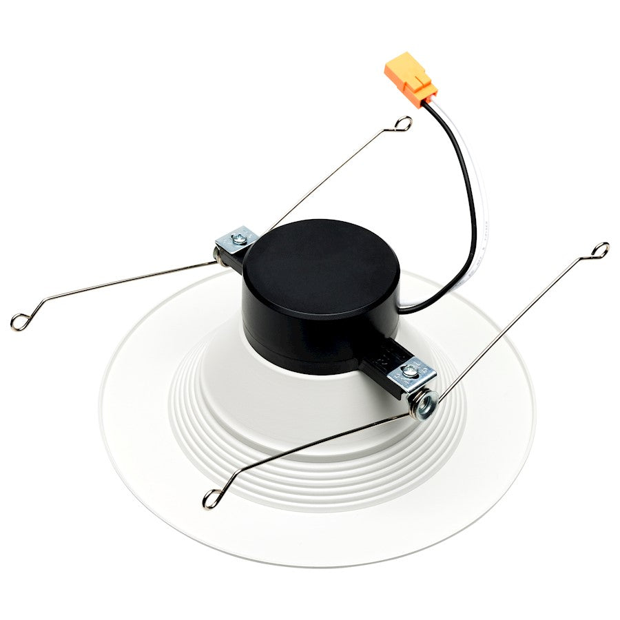 Nuvo Lighting S11570 6in Smart Retrofit Downlight | White Stepped Baffle RGB/Tunable White | Wet Location Kitchen & Bath | 850 Lumens 13W | Model S11570