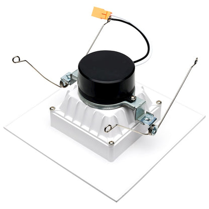 Nuvo Lighting STARFISH 6in Square LED Retrofit Downlight | Smart RGB+Tunable White White Trim | Bathroom & Covered Patio Wet Location | 850 | Model S11571