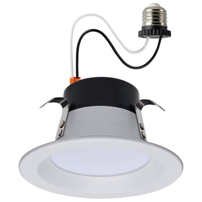 Nuvo Starfish 4in Smart LED Retrofit Downlight | White Baffle Trim | Bathroom & Covered Patio Wet Location | 8W 650lm 2000K-5000K RGBTW | Model S11638