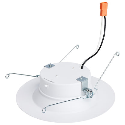 Nuvo Satco 12.5W LED High Lumen Downlight Retrofit 5-6 in | Utility White Smooth Baffle | Kitchen & Bathroom Recessed Light | 1100 Lumens | Model S11646