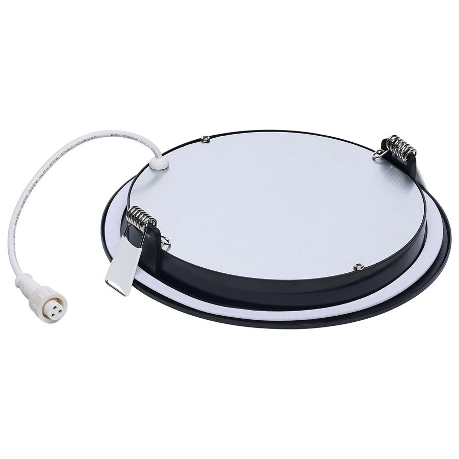 Nuvo Lighting Performer Series 6in 11W LED Downlight | Black Flat Lens with Remote Driver | Shower & Bathroom Wet Location | 1000 Lumens, 5 | Model S11686