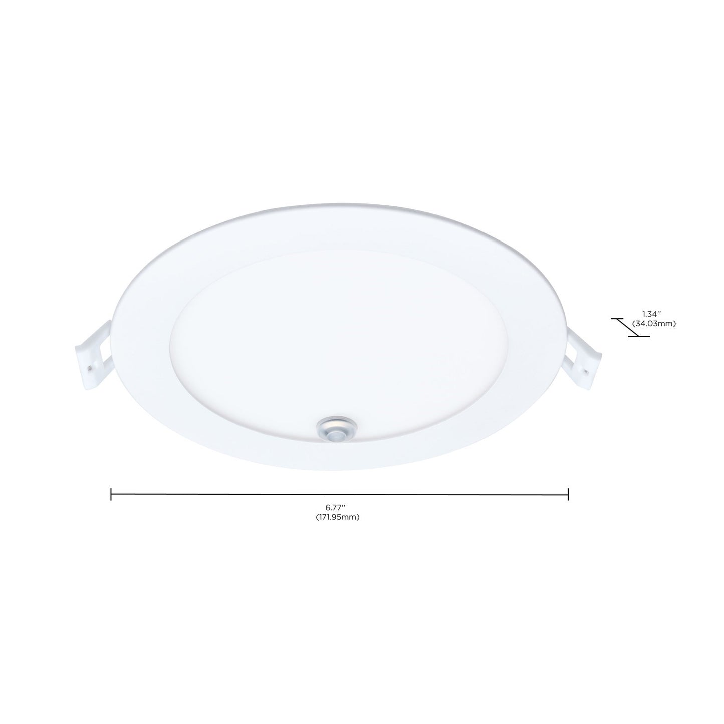 Nuvo Pro 6in LED Downlight with Emergency Battery | 15W/11W Selectable, White | Hallways & Closets | 1350 Lumens, 90 CRI, Wet Rated | Model S11697