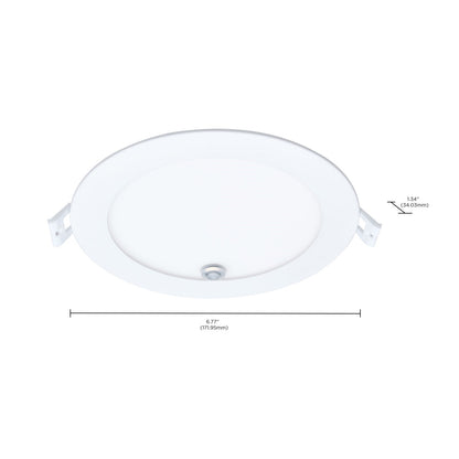 Nuvo Pro 6in LED Downlight with Emergency Battery | 15W/11W Selectable, White | Hallways & Closets | 1350 Lumens, 90 CRI, Wet Rated | Model S11697