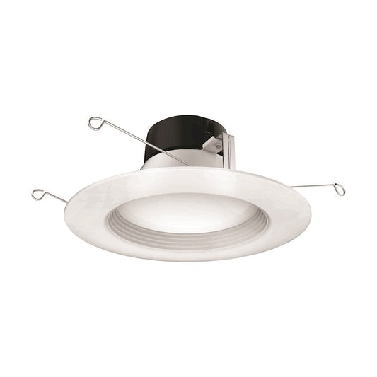 Nuvo Satco 9W LED Downlight Retrofit 5-6in | Modern White Trim | Bathroom & Kitchen Recessed Light | 800 Lumens, 2700K-5000K, Dimmable | Model S11801