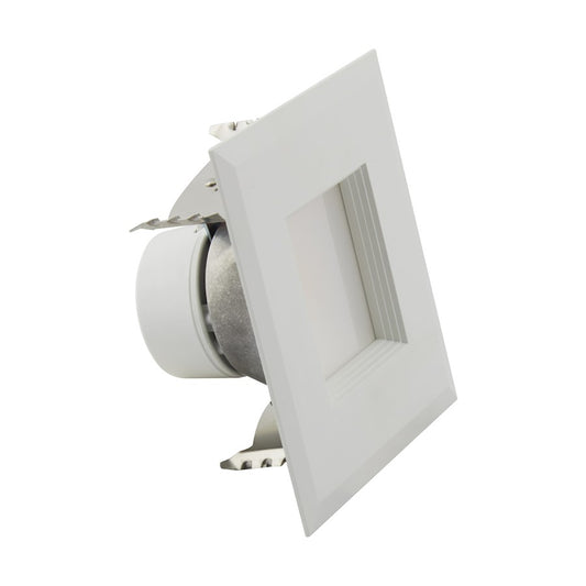 Nuvo Lighting Color Quick 4in Square LED Downlight Retrofit | Modern White Finish | Kitchen & Bathroom Recessed Light | 600 Lumens, 5 CCT | Model S11820