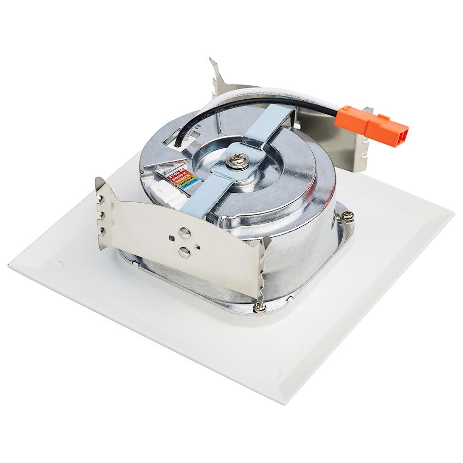 Nuvo Satco 4in LED Retrofit Downlight | Utility White Finish | Recessed Can Conversion for Kitchens & Bathrooms | 600 Lumens, 5 CCT | Model S11820R1
