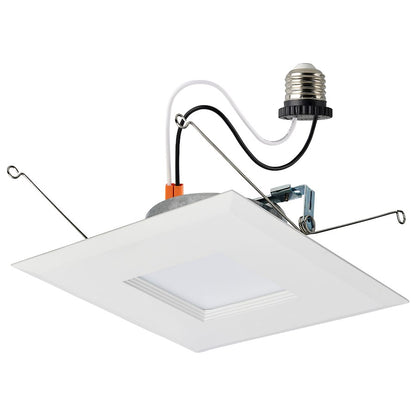 Nuvo Satco S11821R1 7in 1-Light LED Recessed Downlight Retrofit | Utility White Finish with Selectable CCT | Bathroom & Covered Patio | 7 | Model S11821R1