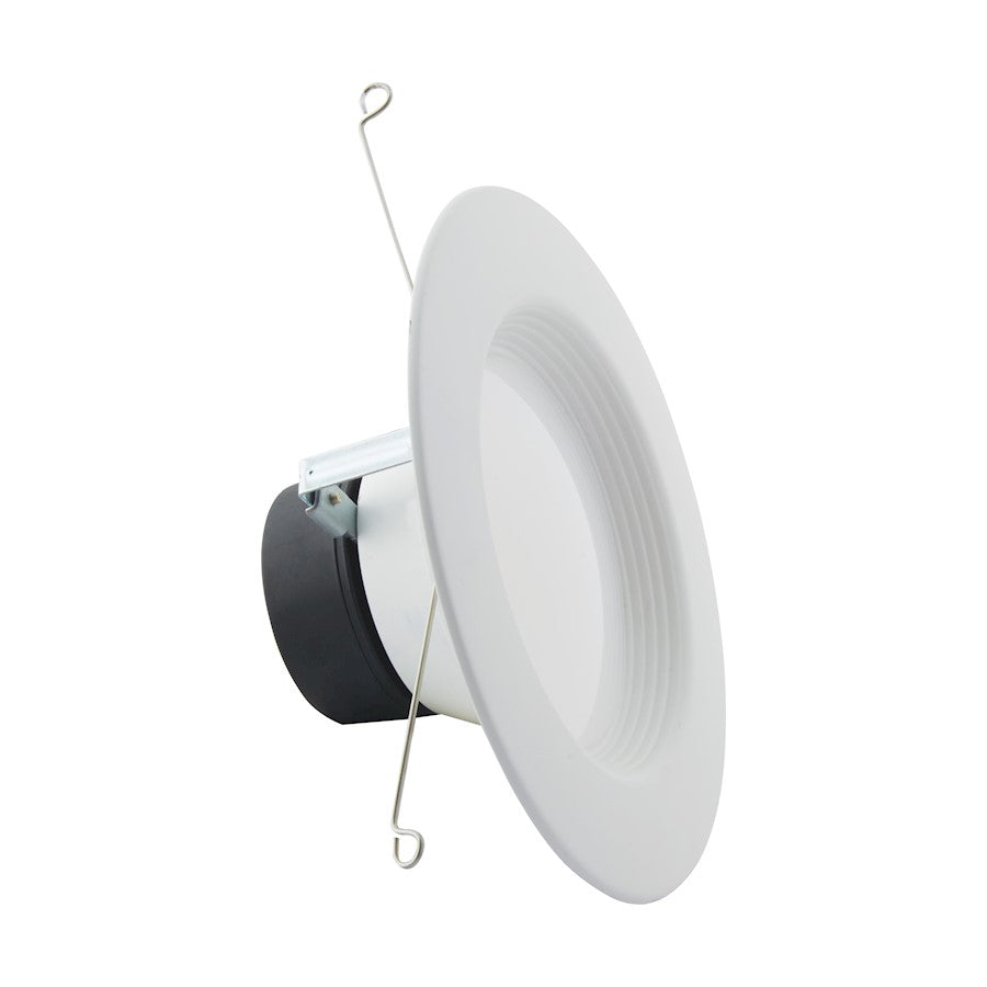 Nuvo Lighting Color Quick 6in LED Downlight Retrofit | Modern White Finish | 5-6in Can, Wet Location Rated | 1200 Lumens, 13.5W, Selectable | Model S11825