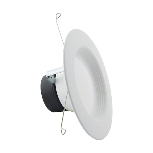 Nuvo Lighting Color Quick 6in LED Downlight Retrofit | Modern White Finish | 5-6in Can, Wet Location Rated | 1200 Lumens, 13.5W, Selectable | Model S11825