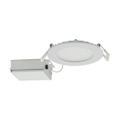 Nuvo Lighting 4in LED Direct Wire Downlight Edge Lit 10W | White Utility Remote Driver | Bathroom & Wet Location Recessed Light | 650-700 | Model S11826