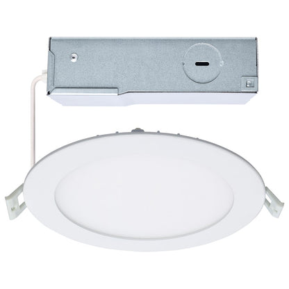 Nuvo Satco Plus Series 6in LED Downlight | Selectable CCT White Utility | Kitchen & Bathroom Recessed | 1050 Lumens 12W Dimmable | Model S11827R1