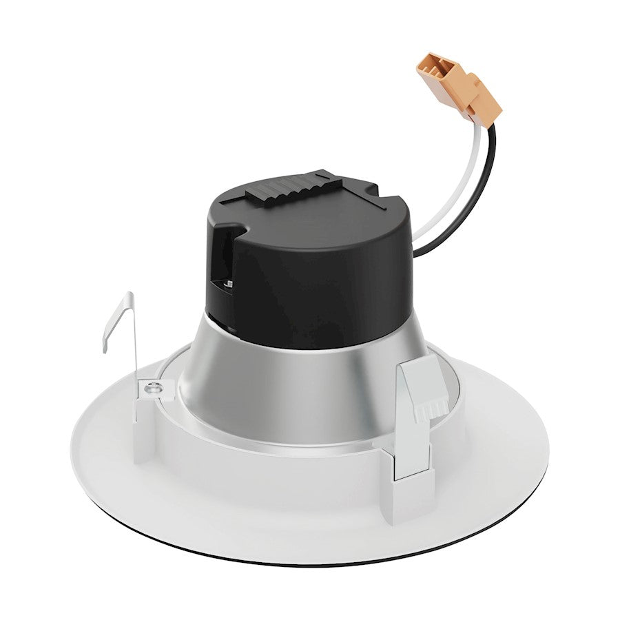 Nuvo Lighting 4in 7W LED Downlight Retrofit | Utility Black Aluminum | Kitchen & Office Recessed Light | 600 Lumens, CCT Selectable | Model S11832