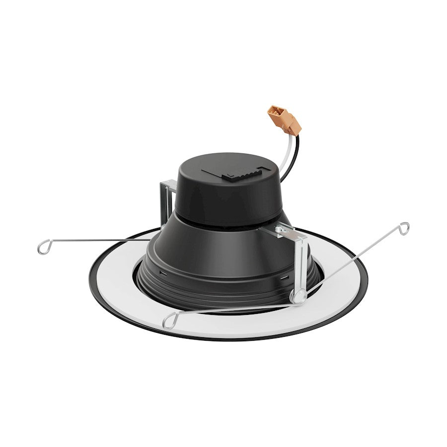 Nuvo Lighting S11835 7in 1-Light Retrofit Downlight | Utility Black Aluminum with Plastic Lens | Kitchen & Living Room Recessed | 7 x 7 x 3 | Model S11835