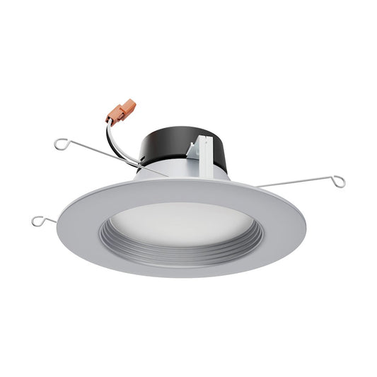 Nuvo Lighting 9W LED Downlight Retrofit 5"-6" | Brushed Nickel Aluminum | Kitchen & Living Room Recessed Light | 800 Lumens, CCT Selectable | Model S11836