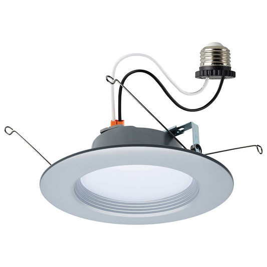 Nuvo Satco S11836R1 7in 9W LED Recessed Downlight Retrofit | Contemporary Brushed Nickel Trim | Kitchen & Bathroom Wet Location | 800 | Model S11836R1