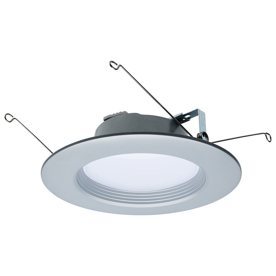 Nuvo Satco S11836R1 7in 9W LED Recessed Downlight Retrofit | Contemporary Brushed Nickel Trim | Kitchen & Bathroom Wet Location | 800 | Model S11836R1