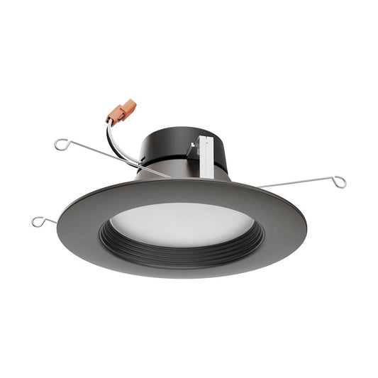 Nuvo Lighting S11837 7in 1-Light LED Recessed Downlight Retrofit | Utility Bronze Aluminum and Plastic Lens | Kitchen & Living Room | 800lm | Model S11837