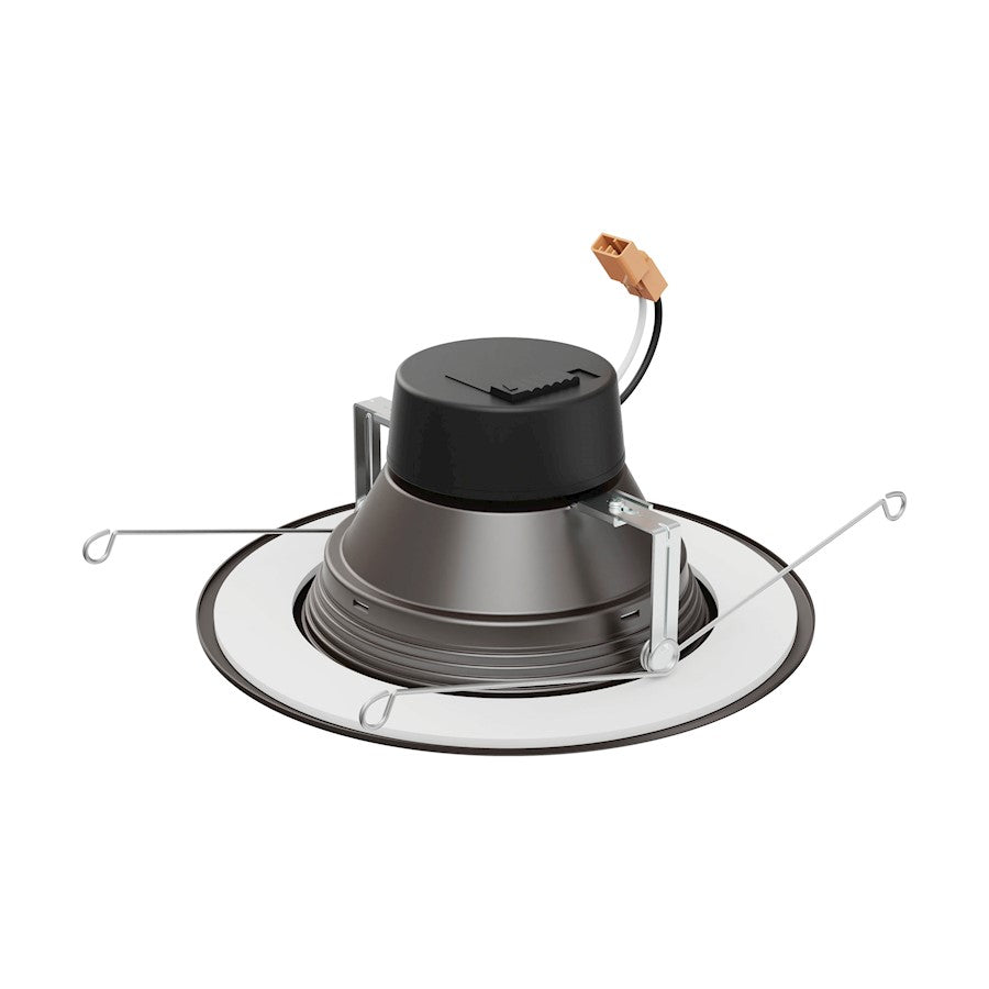 Nuvo Lighting S11837 7in 1-Light LED Recessed Downlight Retrofit | Utility Bronze Aluminum and Plastic Lens | Kitchen & Living Room | 800lm | Model S11837