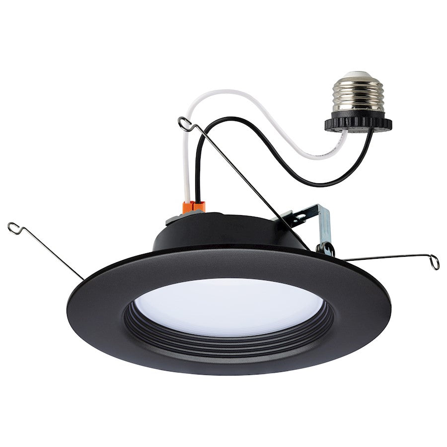 Nuvo Lighting S11837R1 9W LED Downlight Retrofit 5-6in | Contemporary Bronze Trim | Kitchen & Bathroom Recessed Light | 800 Lumens | Model S11837R1