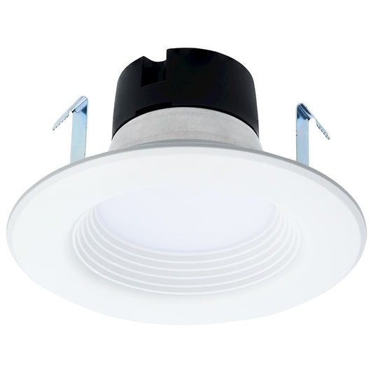 Nuvo Satco 4in 6.5W LED Downlight Retrofit | CCT Selectable Matte White Baffle | Kitchen & Bathroom Recessed Light | 600 Lumens, Dimmable | Model S11838