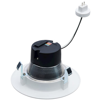 Nuvo Satco 4in 6.5W LED Downlight Retrofit | CCT Selectable Matte White Baffle | Kitchen & Bathroom Recessed Light | 600 Lumens, Dimmable | Model S11838