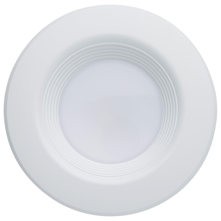 Nuvo Satco 4in 6.5W LED Downlight Retrofit | CCT Selectable Matte White Baffle | Kitchen & Bathroom Recessed Light | 600 Lumens, Dimmable | Model S11838