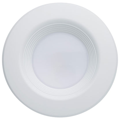 Nuvo Satco 4in 6.5W LED Downlight Retrofit | CCT Selectable Matte White Baffle | Kitchen & Bathroom Recessed Light | 600 Lumens, Dimmable | Model S11838